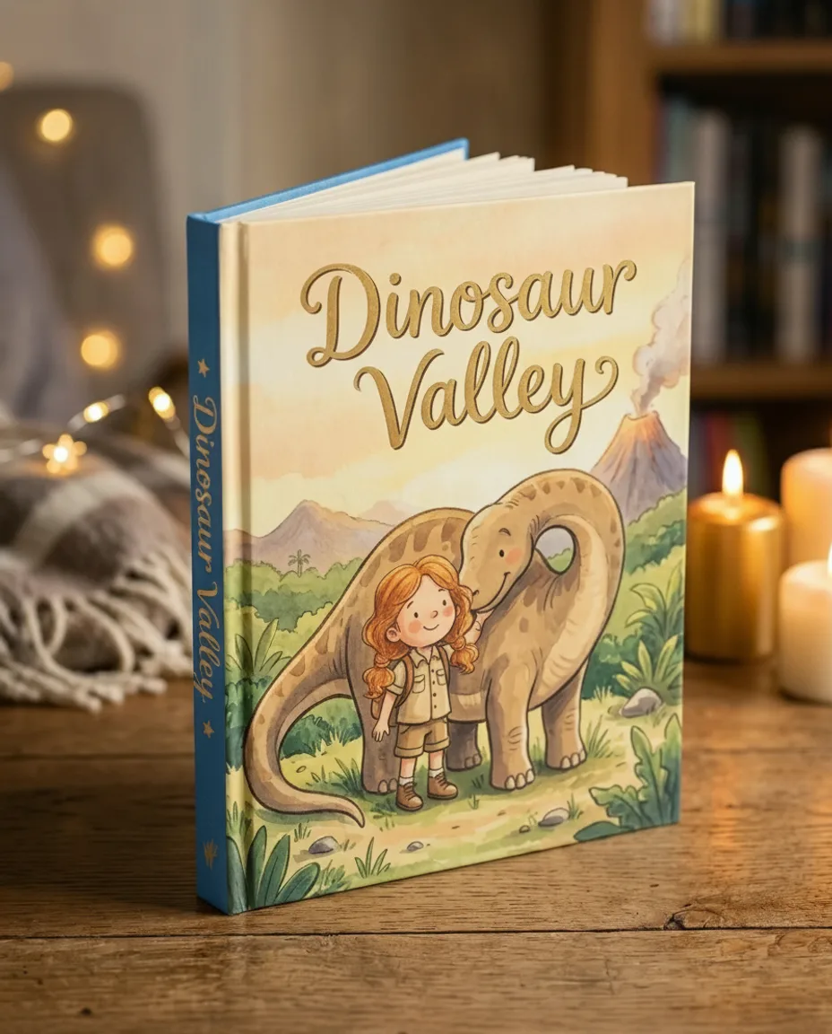 your child and the Dinosaurs — the printed hardcover