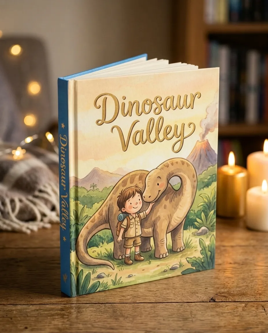 your child and the Dinosaurs — the printed hardcover