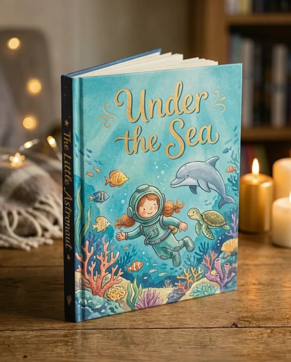 your child Under the Sea — the printed hardcover