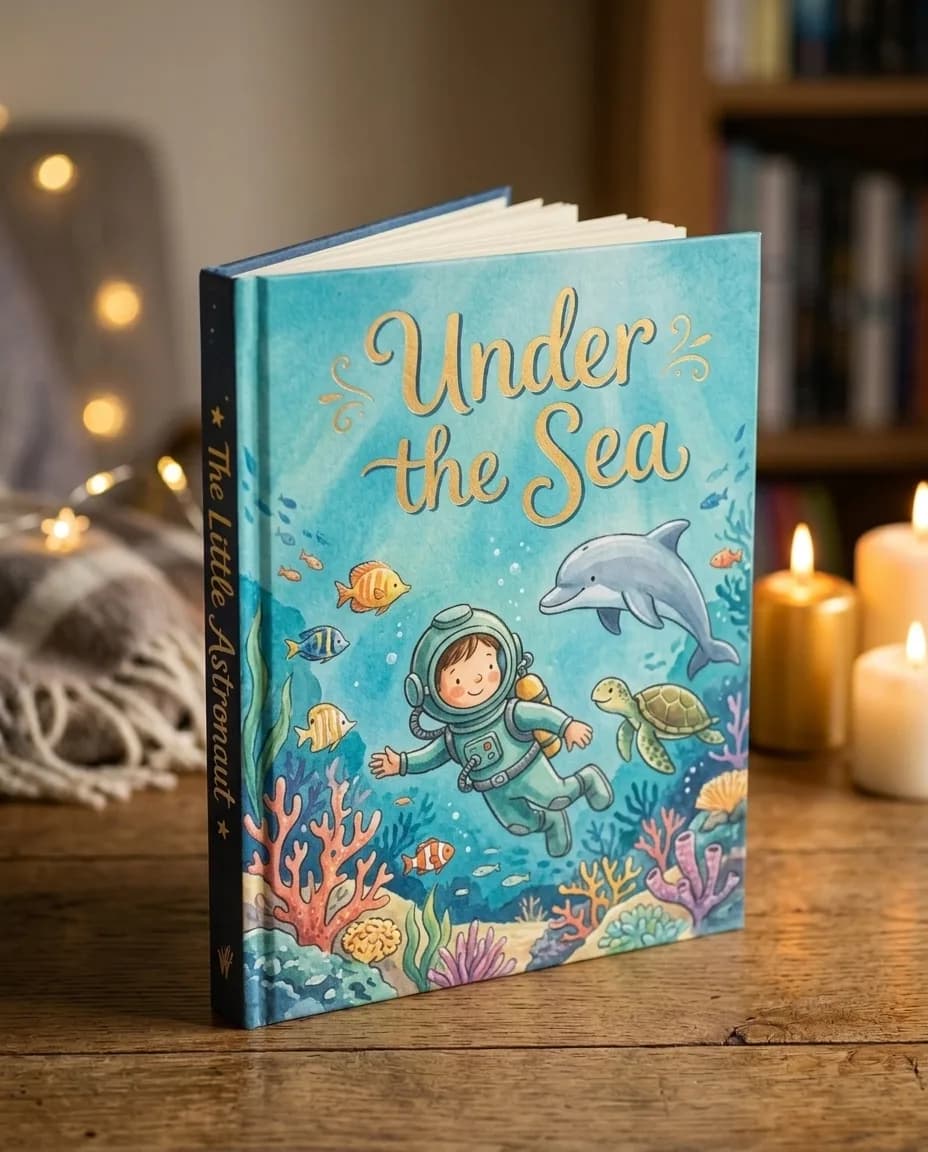 your child Under the Sea — the printed hardcover