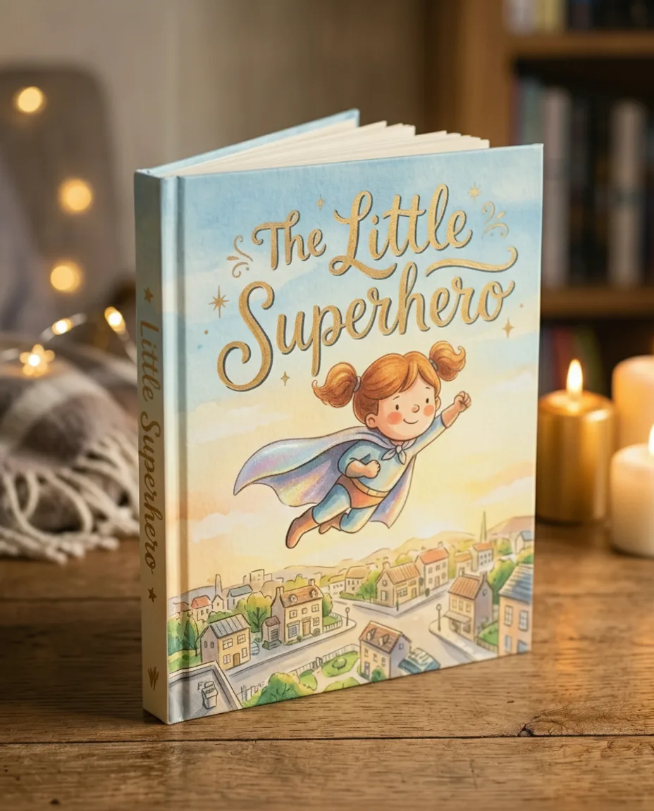 The Little Superhero — the girl edition of the printed hardcover